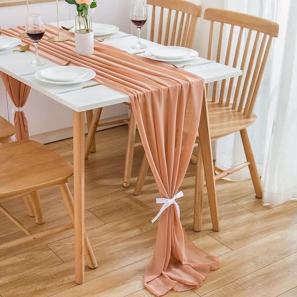 Chiffon Bordløper Bryllupsborddekorasjon Bursdagsdekorasjon