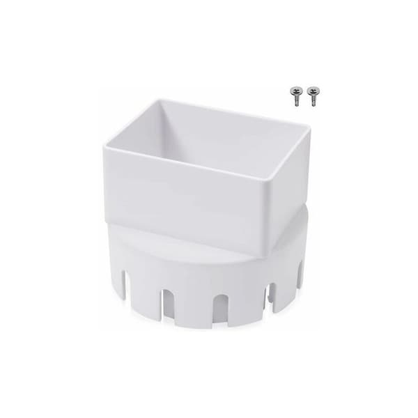Hvit avløpslange-adapter (3x4 tommer), Plastavløpslange-adapter