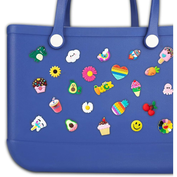 Väskberlocker för Bogg Bag-tillbehör 30 st PVC Söta Dekorativa Bogg Bag-berlocker för Strandväska Gummi Väsk-tillbehör