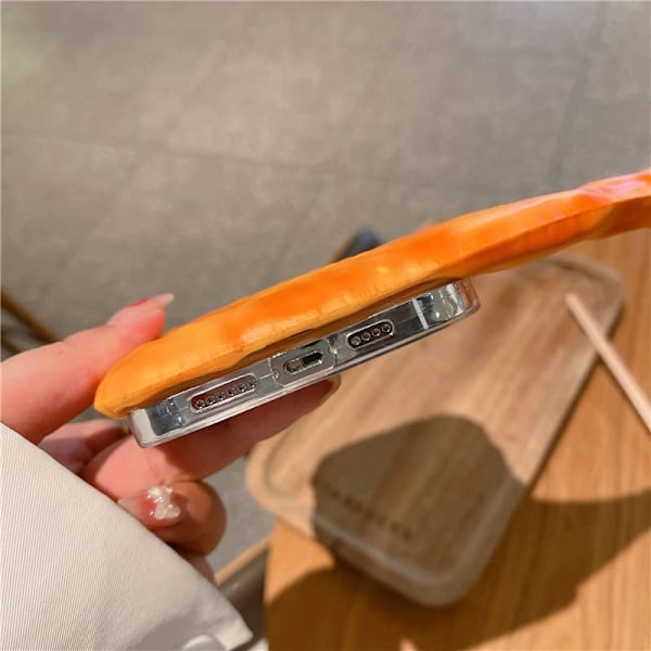 Ultra Tjockt Mjukt Silikonfodral för Apple 3D Cartoon Söt Söta Barn Flickor (för iPhone 15, Stor Kycklingben)