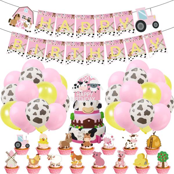 35 kpl Farm Animal Set, Farm Animal Theme Party Balloon