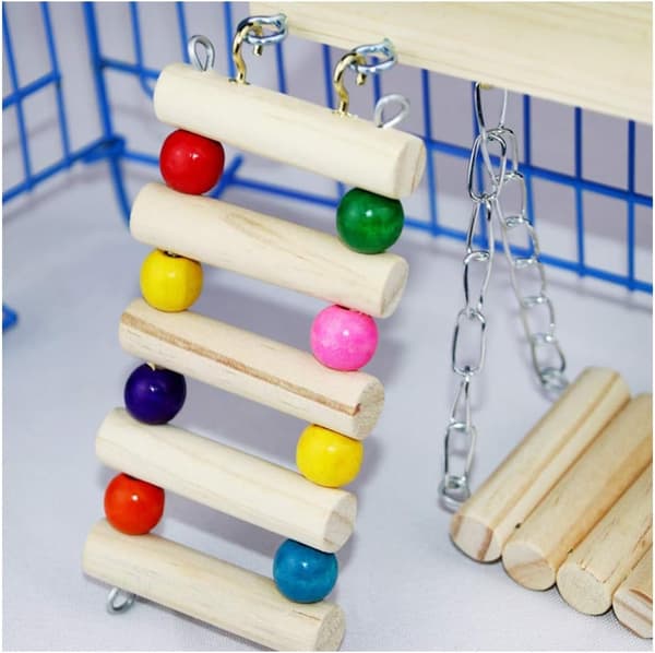 Ocean 3-pack Hamster Sportleksaker, Trähängande Hamstertugg, Gu