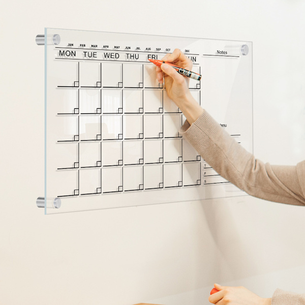 Akryylimuistilehtiö Weekly Plannerille, riippuva ilmoitustaulu, Clea
