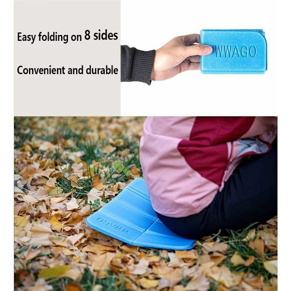 2 stk sammenleggbare camping skummatter, sammenleggbar utendørs gulvmatte, Porta