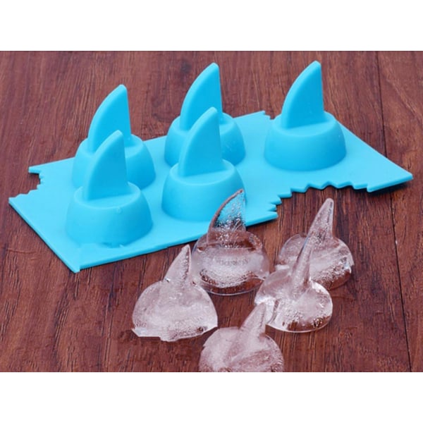2 Pak Novelty Silikon DIY Form Shark Fin Chokolade Gele Mould Form Isbitbakke Værktøj Fryser Maker