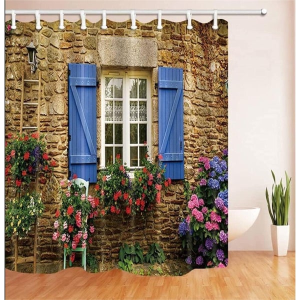 Garden shower curtain outdoor 180 x 180CM with 12 hooks. Waterpr