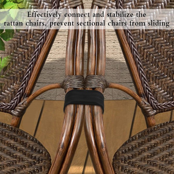 12 stk. Skridsikre møbelclips, havemøbel fastgørelsesclips, møbelklemmer til havemøbler, udendørs modul, sofa, terrasse, møbler