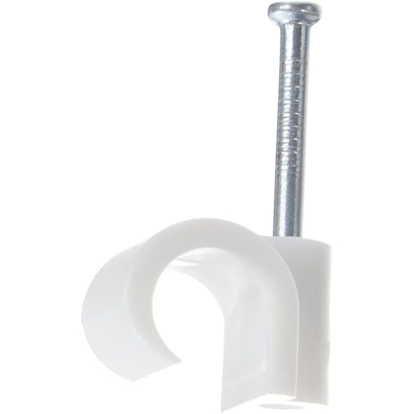 Kabelbinder - Elektrisk ledningsbinder - Elektrisk kabelfiksering - Kabelfiksering og tilkobling - Kabelklemme - Festespiker - Ledningsbinder Ø 8 A 12 Mm Hvit Pose med 10