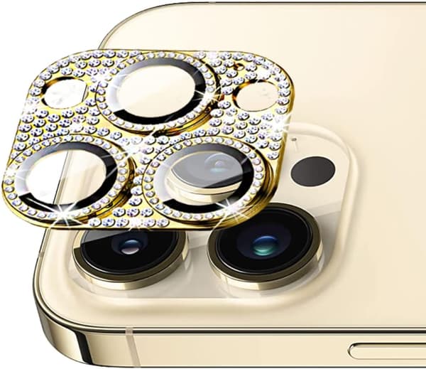 Bakkamera Skydd för iPhone 14 Pro/iPhone 14 Pro Max - Guld, D