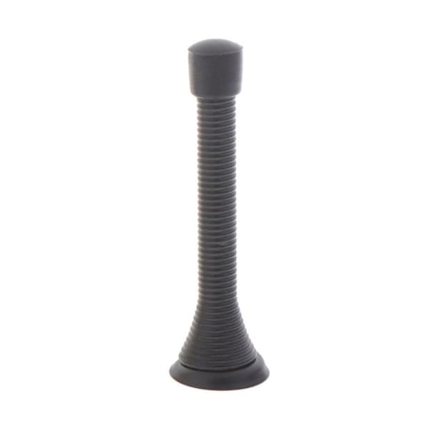 12x Fjedrende Dørstopper (Sort) 85mm Rustfrit Stål Dørstopper med