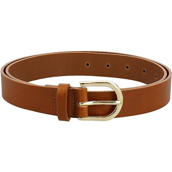 Kuhskinnbelte for kvinner, bredde 2,3 cm, egnet for jeans