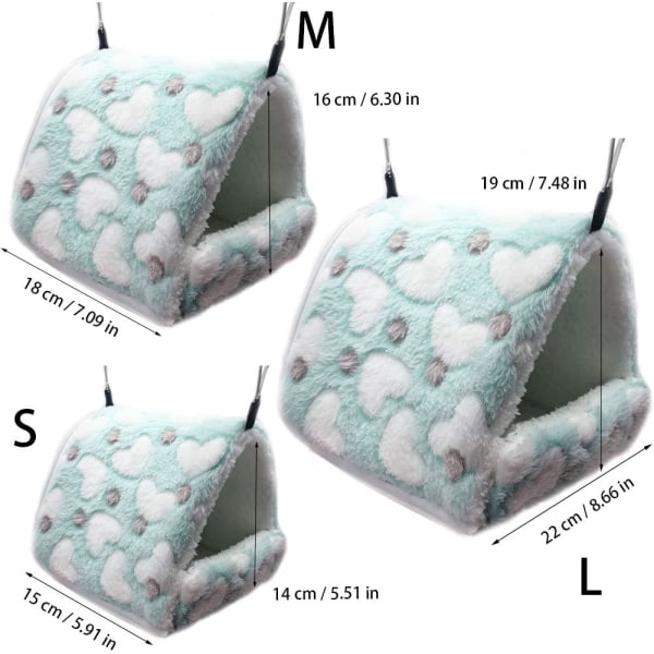 Cyan M Sovande Gnagare Plysch Liten Hus Hamster Hängmatta Leksak Säng