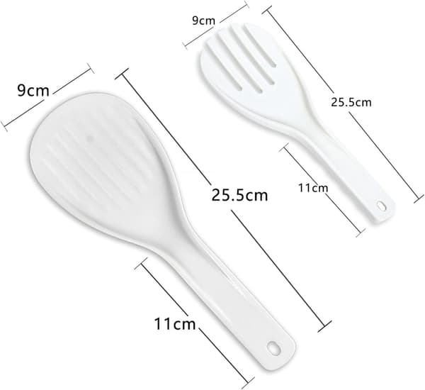 2 stk. Plast Risøse Sleiv Non-Stick Risspatel