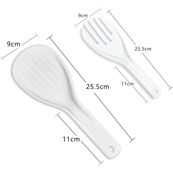 2 stk. Plastik Risske Non-Stick Ris Spatel