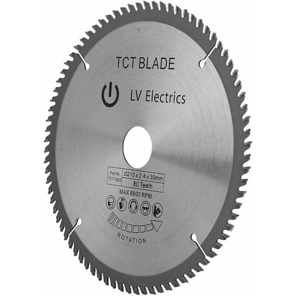 Cirkelsågblad - 210mm x 30mm för Metall, Metall, Sten, Glas