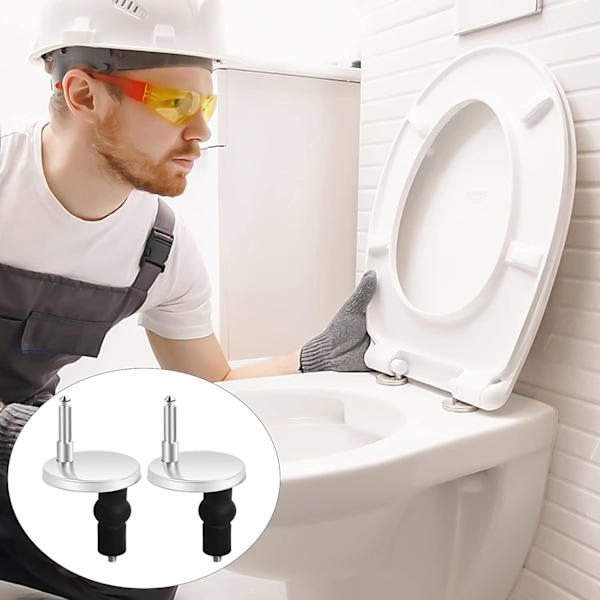 Pakke med 2 Universal Toalettsete Fester Hengslet Toalettsete Toalettlokk Sete Fester Toalettsete Erstatningsfeste
