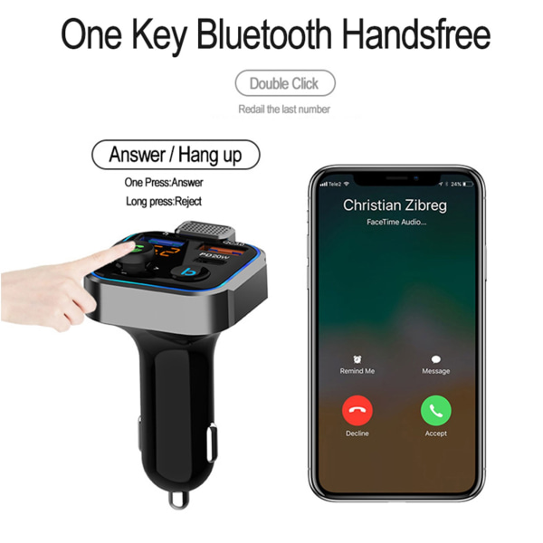 Auton FM-lähetin, [Uusin versio] Langaton Bluetooth 5.0 -radio
