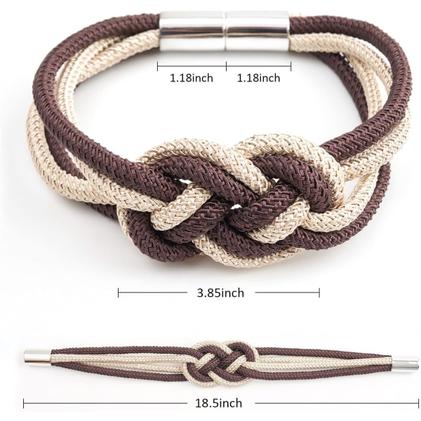 Sæt af 2 (Kaffebrun og Beige) Nordisk Stil Magnetiske Gardinbindere