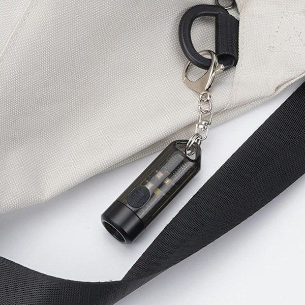 Multifunksjonell lommelykt, USB-oppladbar lommelykt, lett håndholdt lys, nøkkelringlys, utendørslys, campinglommelykt, turutstyr lommelykt
