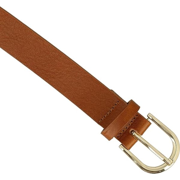 Kvinders læderbælte i koeskindslæder, bredde 2,3 cm, egnet til jeans