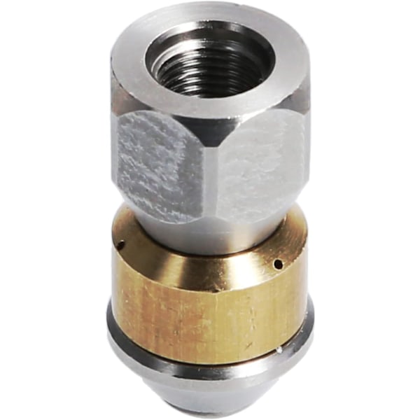 Trykkvaskspylespiss for rørrengjøring, roterende, 1/8\" IG innløp, 3 x 0,8 mm - 050, rustfritt stål/messing