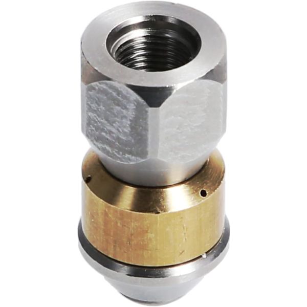 Trykspyler Rørrensningsdyse Roterende 1/8\" IG Indløb, 3 x 0,8 mm - 050, Rustfrit Stål/Messing