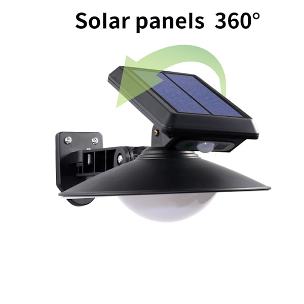 Ocean Moderne LED Vegglampe, Solcellepanel 230mA, 5,5 Volt, Utendørs