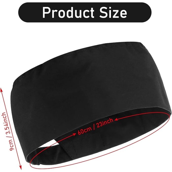 2 Styk Unisex Kokkehat Madservice Sort Kokkehat Justerbar K