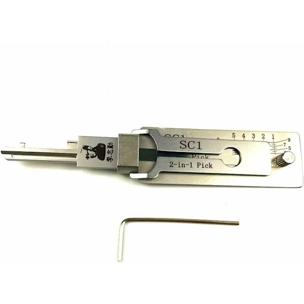 SC1 LiShi Tools 2 i 1 Professionella Låssmedverktyg