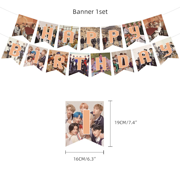 ATEEZ Syntymäpäiväkoristeet Pojille, Suositut Syntymäpäiväballongit, Fa