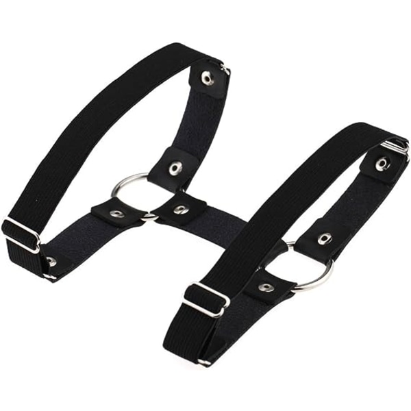 2 st Justerbara Rader Läder Bensele Benskydd Punk Gothic