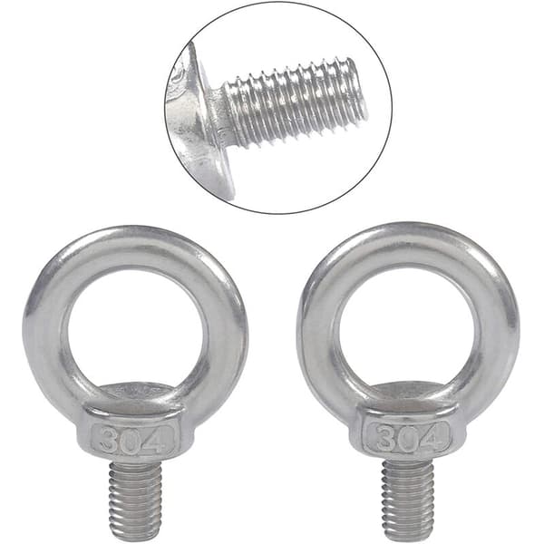 12 stk. Ring - M6 304 Rustfrit Stål Løfteøje Bolte Skrue-Ind E