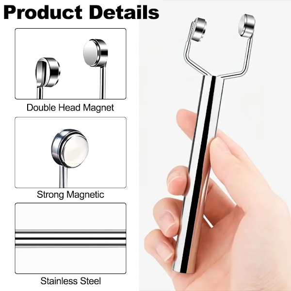 3 I 1 Kattögonmagnet för Naglar, Y-Formad Dubbelhuvad Magnetisk Nagelstav, Kattögon Gel Polish Nagelkonst Designverktyg Multifunktionell Kraftfull Magnet