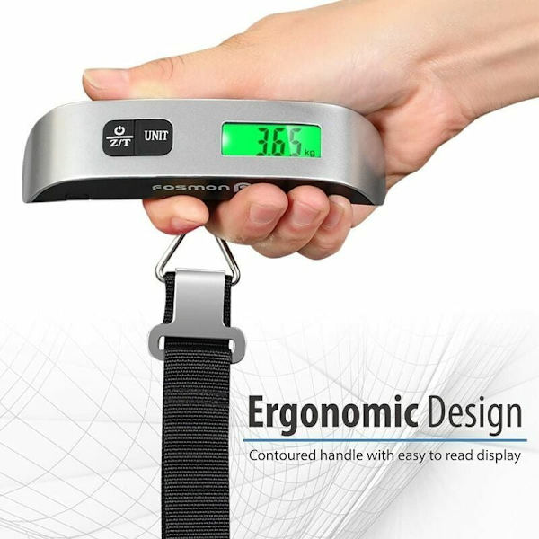 Bærbar Elektronisk Bagageskala (1 Pakke), Multifunktionel Kuffertvægt