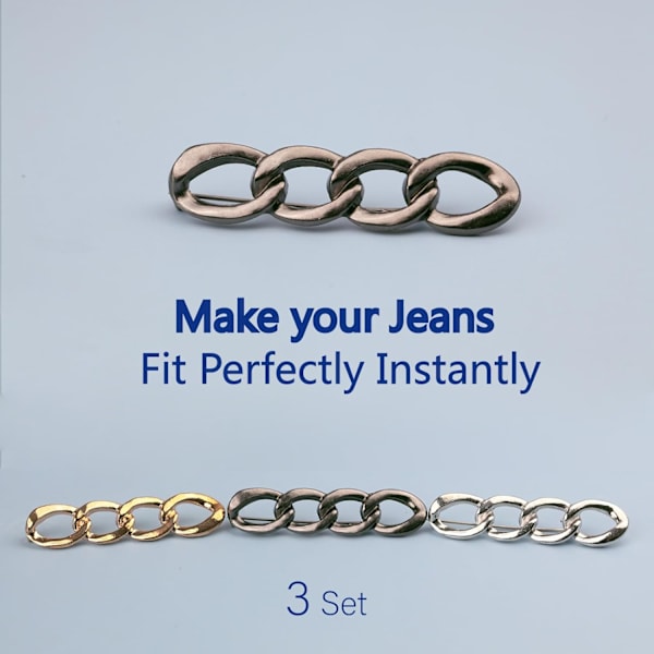 3 Set Byxåtdragare för Midja Kvinnor Jeans Åtdragningsklämmor för att Göra Byxmidjan Mindre Justera Midjeklämmor