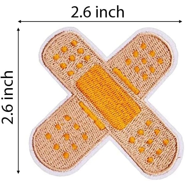 Sy eller stryg på patches, 3 stk søde plaster-strygepatches til tøj, gul farve broderi patches til jakker, sjove design patches til jeans, Pat