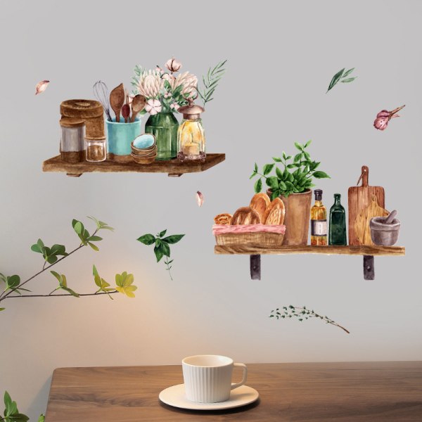 Set med 2 Köksblommiga Servis Mönster Matrum Layout Avtagbar