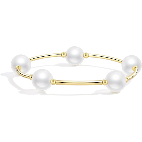 Helmen Siunausrannekorut Naisille Käsintehty Elegantti Kristalli 12mm Onnen Helmen Siunausrannekoru Naisille