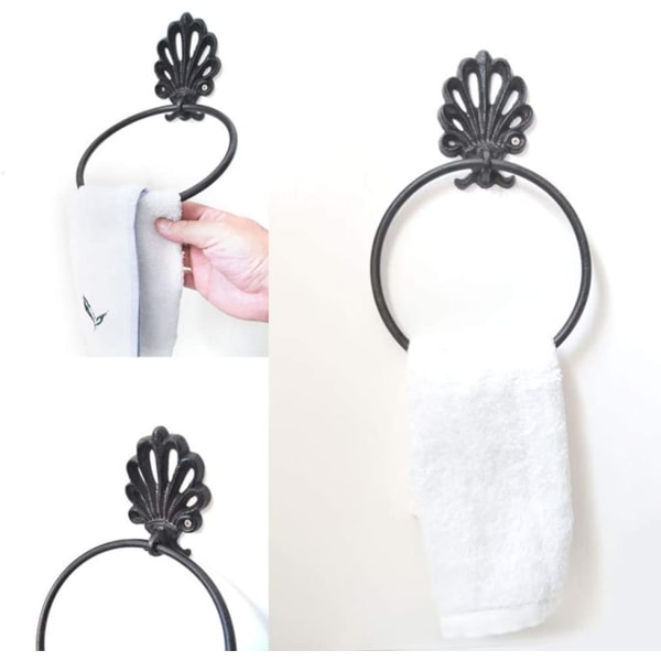 Ocean Retro Towel Ring Wrought Iron Towel Rack Paper Towel Rack B