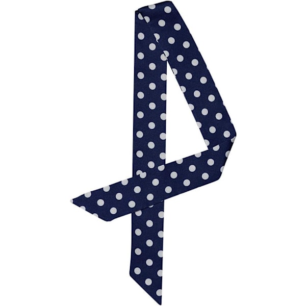 Blå 50-tals Skinny Silkeslen Scarf Prickar Midjeband Lång Smal Halsscarf Väskhandtag Accessoar