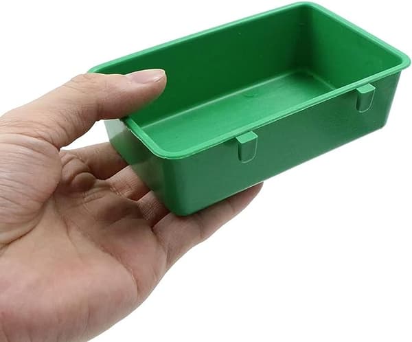 Grøn Fuglebad Bur Multifunktionel Foder - Plastik skål, hængende
