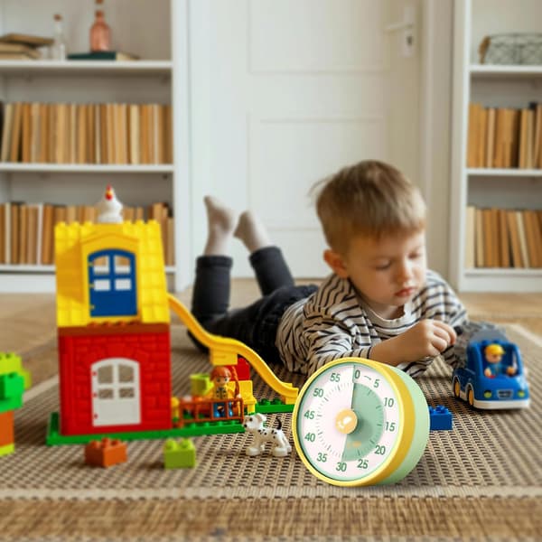 Børns Visuel Timer - Børns Visuel Timer med Magnetisk Lukning & Foldbar Stand, 60-Minutters Stopur til Køkken
