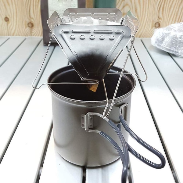 Permanent Campingfilter i Rostfritt Stål, Bärbar & Vikbar