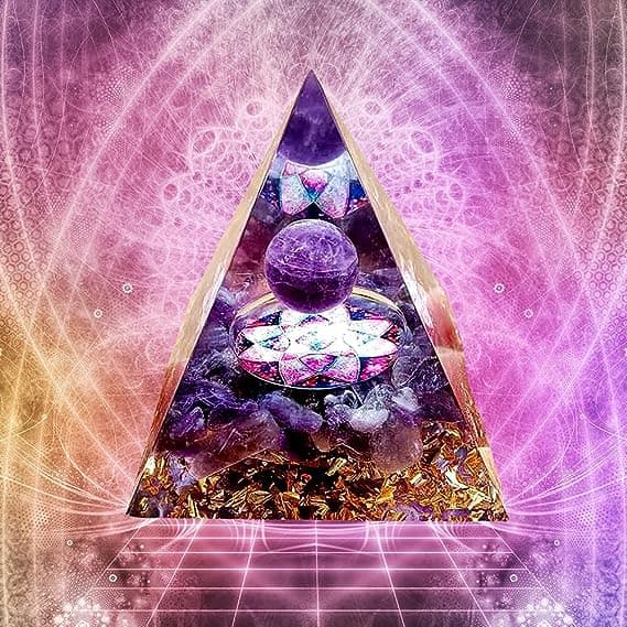 Pyramide Krystal Reiki Pyramide 6cm Amethyst Pyramide Pyramide Positiv