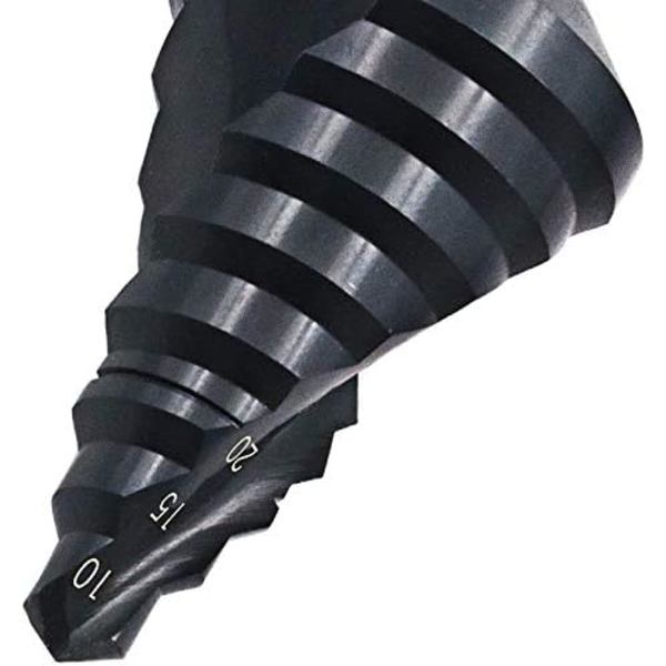 HSS Trinbor Bits 10-45mm Spiral Flad, Trekantgreb Nitril