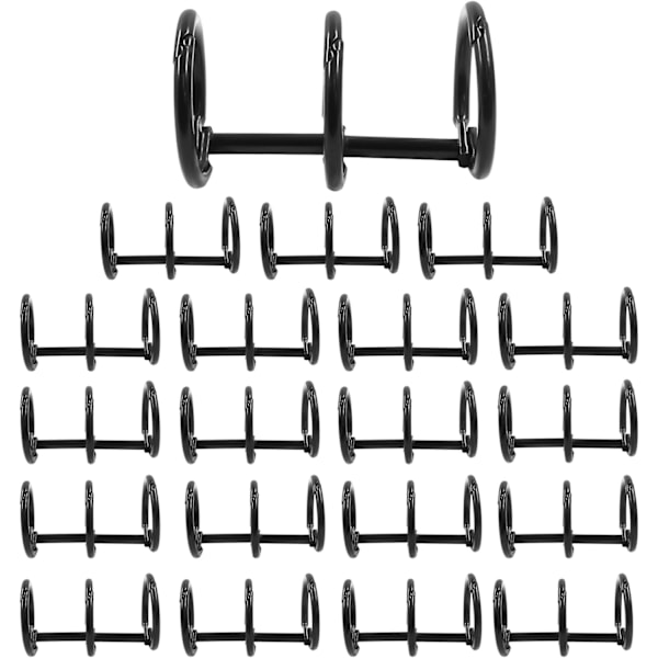 20 stk. 3 Ringe Metal Løsblad Bindere Snap Split Hængslet med 20 mm Indvendig Diameter, Bogringe til DIY Rejsedagbog, Fotoalbum, Binderygge Kam
