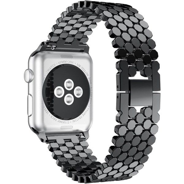 Svart - Rem för Apple Watch 38mm, iWatch-rem i rostfritt stål