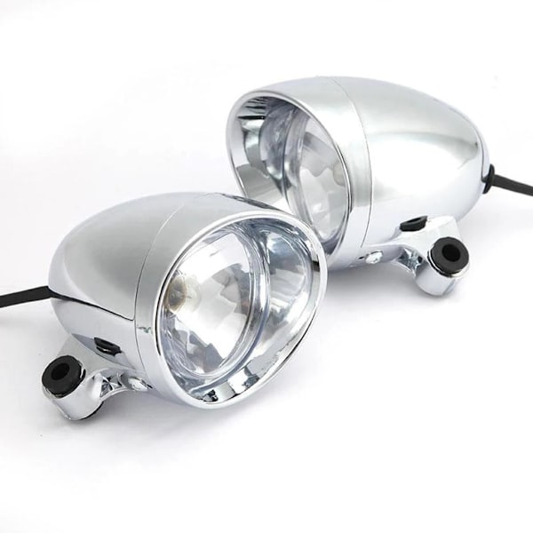 2 st LED-strålkastare Bullet för motorcyklar, extra strålkastare, dimljus