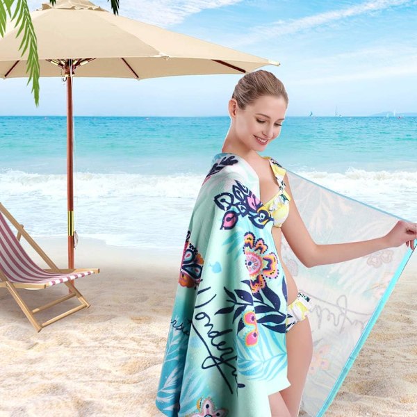 Strandhåndkle Mikrofiber Strandhåndklær Sandfri Hurtigtørkende Lett Reisehåndklær Overdimensjonert Stor Søt Sjøstjernedesign 70x140 cm Strandhåndklær