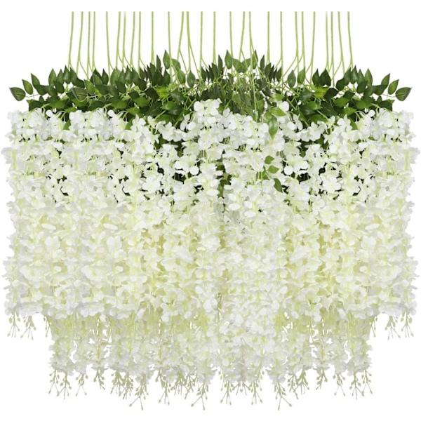Ocean 24 Stykker Kunstige Blomster Falsk Glycin Vine Glycin Ar